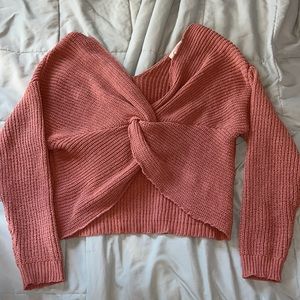 Pink Cropped Sweater